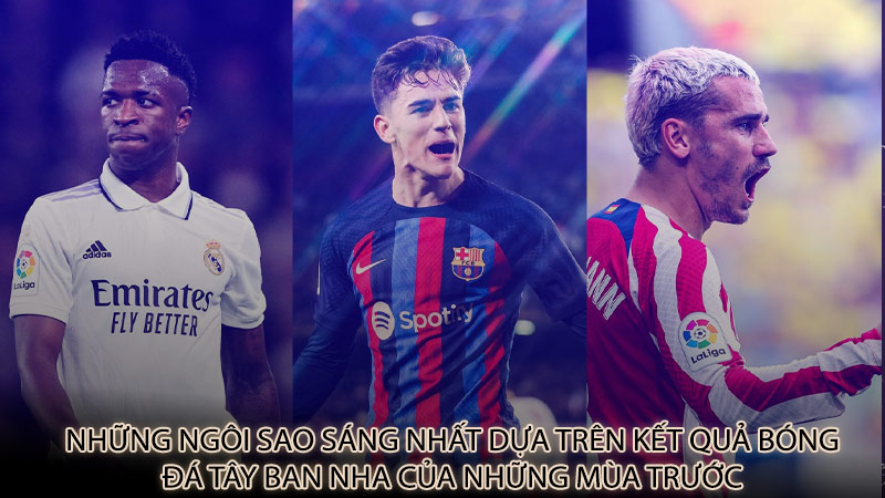 Những ngôi sao sáng nhất dựa trên kết quả bóng đá Tây Ban Nha của những mùa trước